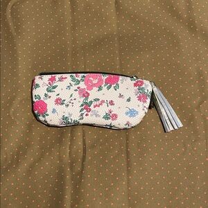 Betsey Johnson Floral Cream Cosmetic Bag